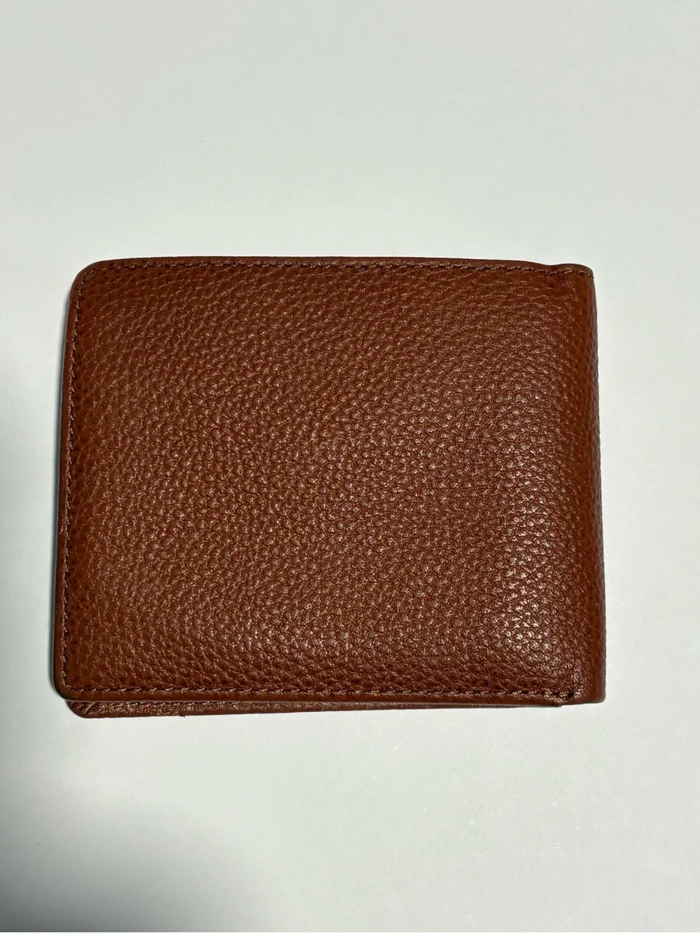 Tommy Bahama Brown Textured Genuine Leather Bifold Wallet with ID Window